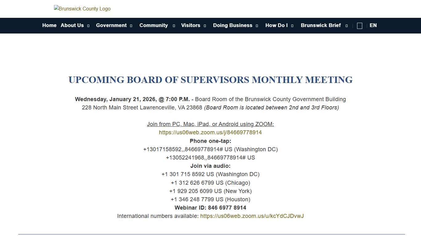 Home - Brunswick County, VA