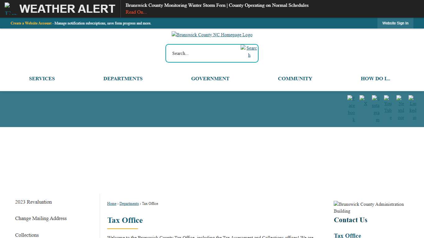 Tax Office Brunswick County, NC